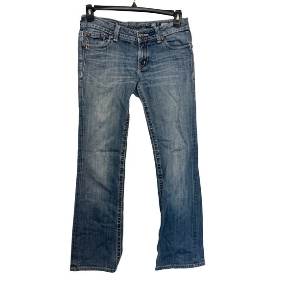 Miss Me JP6048B Womens Bootcut Jeans Size 29 Vintage Wash Denim Stretch Cotton B - Picture 2 of 10
